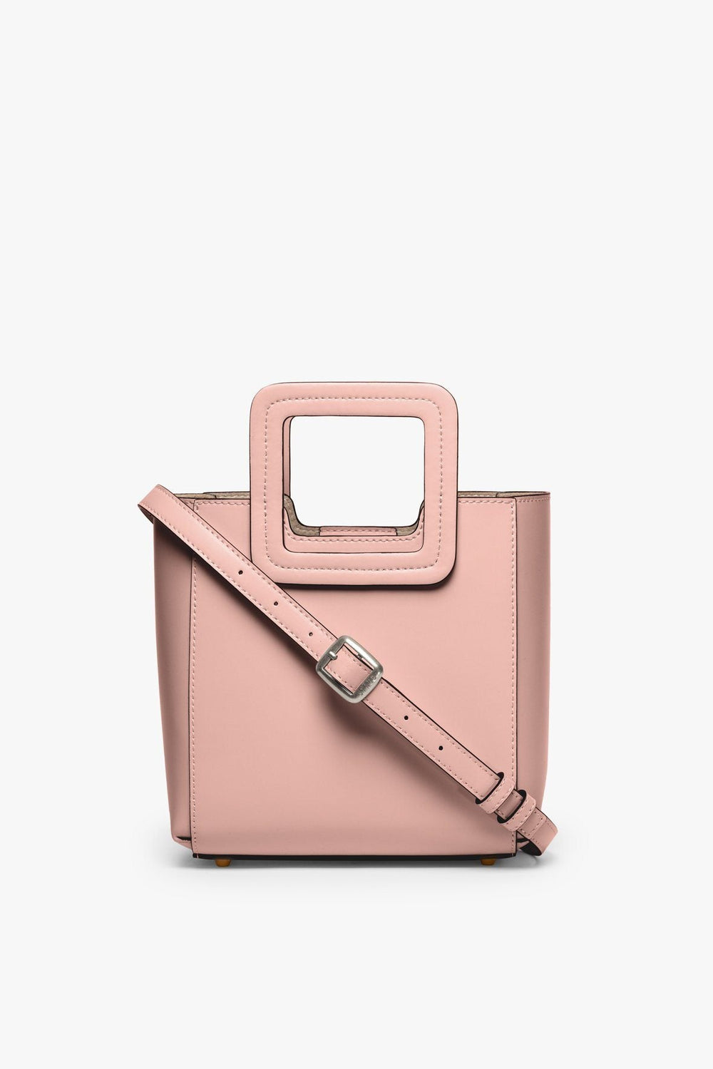 MINI SHIRLEY LEATHER BAG DARK BLUSH