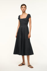 SHORT SLEEVE WELLS DRESS BLACK