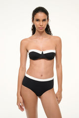 JO BALCONETTE BIKINI TOP BLACK WHITE