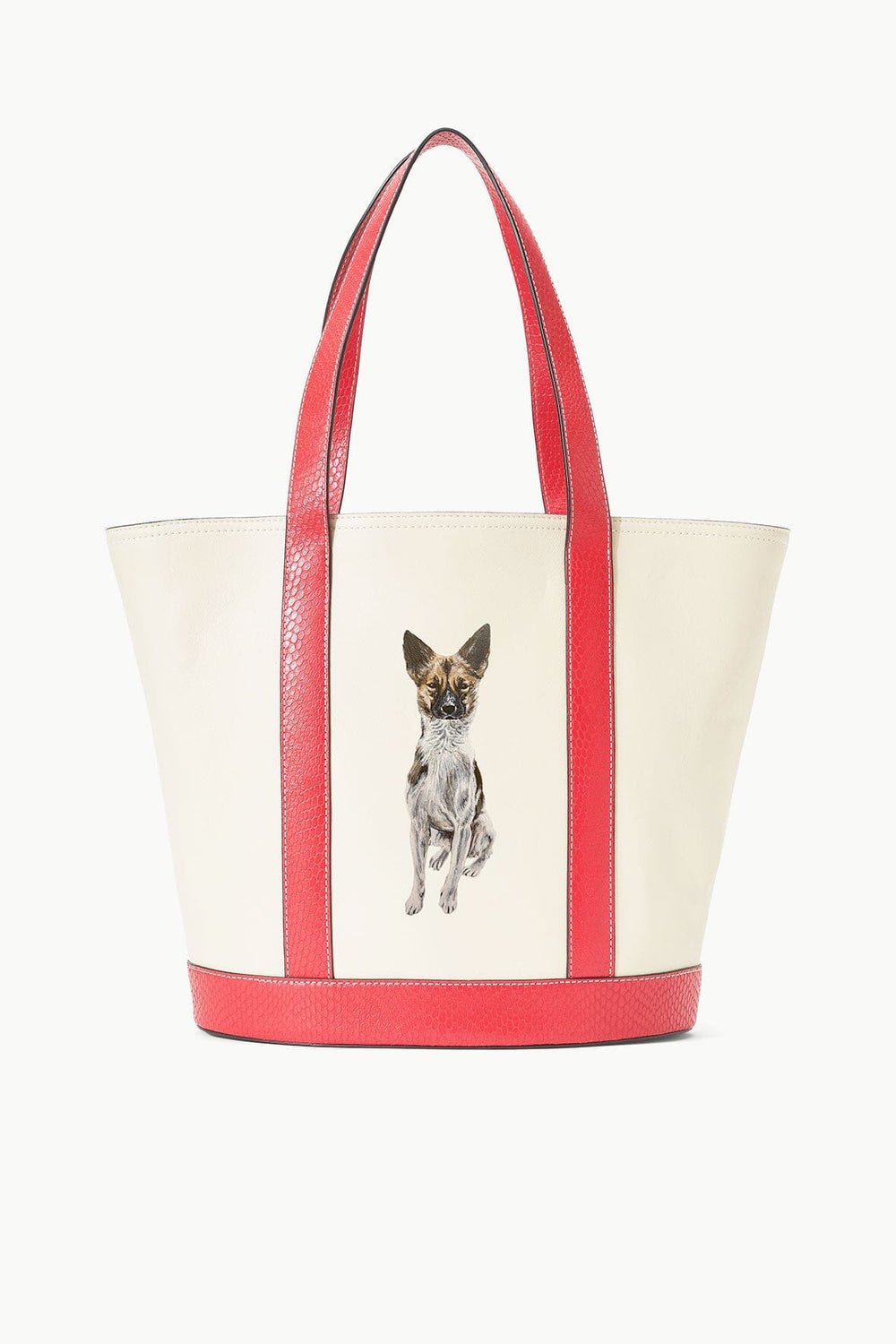 CUSTOM ALLORA TOTE CREAM RED ROSE