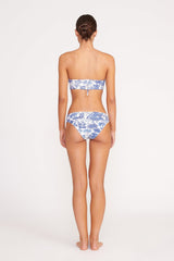 MALA BIKINI TOP BLUE TOILE