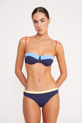 JO BALCONETTE BIKINI TOP NAVY COLORBLOCK
