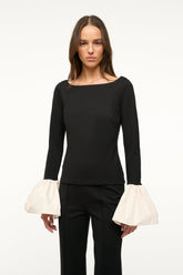PAIGE TOP BLACK IVORY