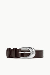 MOON BUCKLE BELT - 26MM MAHOGANY SILVER