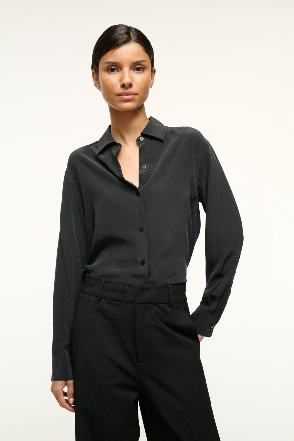 ROXBURY SILK SHIRT BLACK