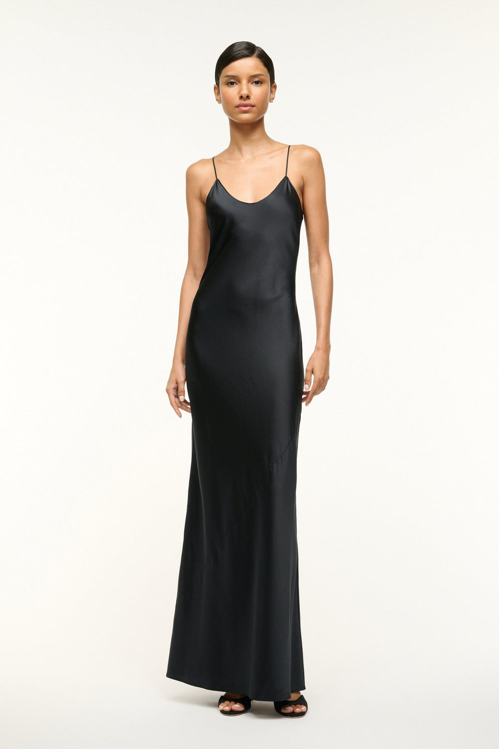 MILNER SILK SLIP DRESS BLACK