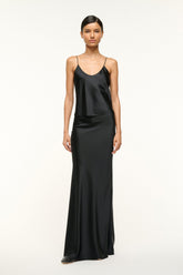 ODIN SILK SKIRT BLACK