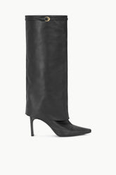 WALLY FOLDOVER HIGH HEEL BOOT BLACK