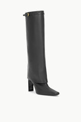 WALLY FOLDOVER HIGH HEEL BOOT BLACK