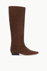 WALLY FLAT BOOT MAHOGANY SUEDE