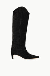 WESTERN WALLY BOOT BLACK SUEDE