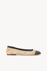 NELL CROCHET BALLERINA CREAM BLACK
