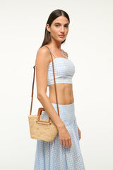 SHIRLEY RAFFIA MINI BUCKET NATURAL TAN