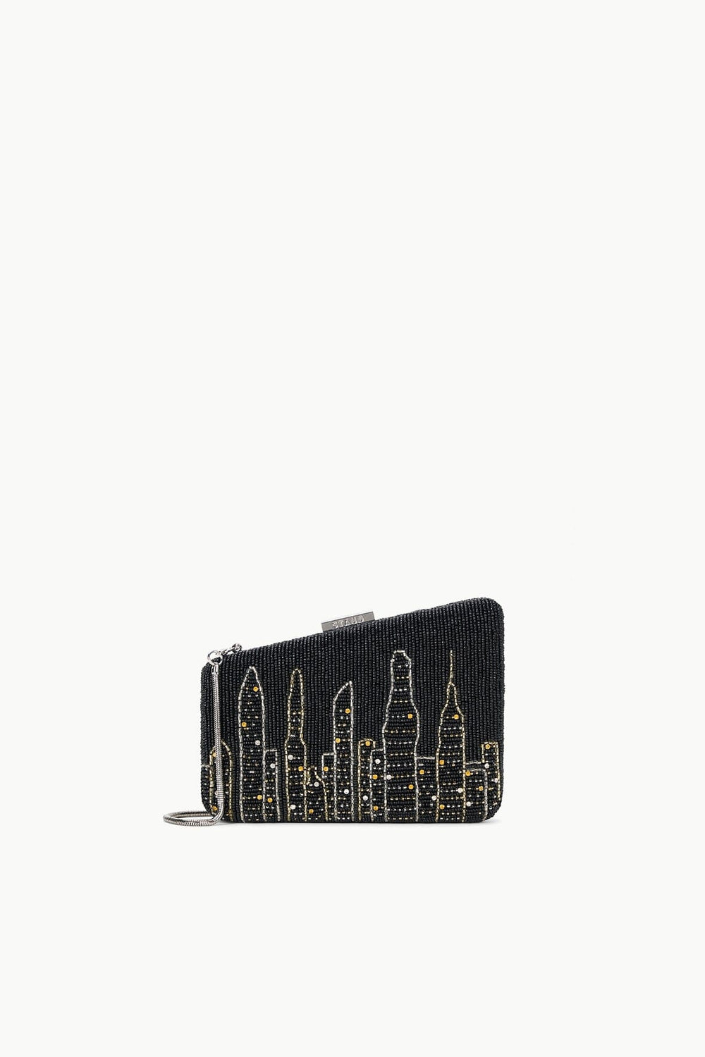 CARMELLA BEADED CLUTCH NYC SKYLINE