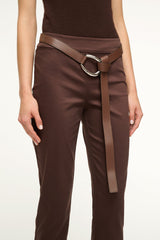 30MM WRAP BELT MAHOGANY SILVER