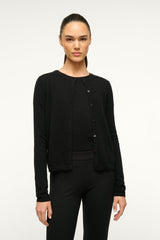 MIDNIGHT CASHMERE CARDIGAN BLACK