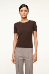 EASY CASHMERE TEE DARK CHOCOLATE