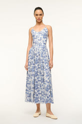 DENA DRESS BLUE TOILE