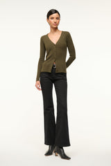 CARGO CASHMERE SWEATER DARK OLIVE