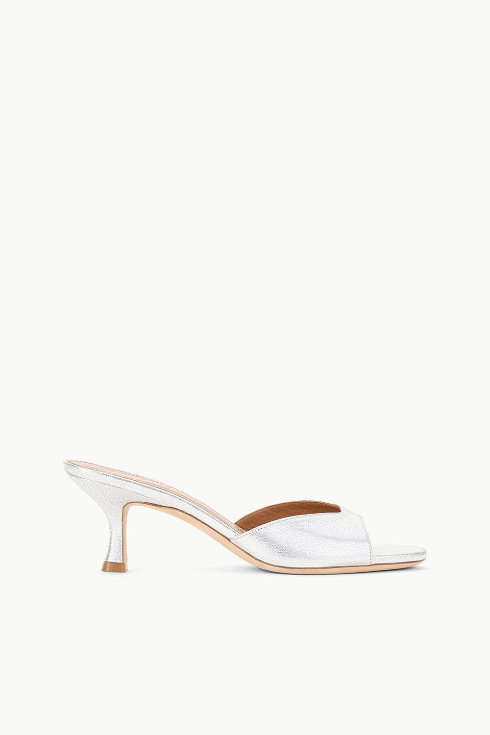 BRIGITTE MULE SILVER SATIN