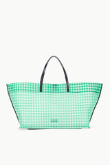 CHRISTOS LARGE MESH TOTE JADE GINGHAM