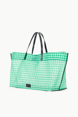 CHRISTOS LARGE MESH TOTE JADE GINGHAM