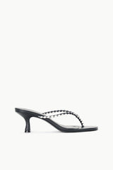 FREJA THONG KITTEN HEEL BLACK PAPER