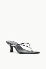 FREJA THONG KITTEN HEEL BLACK PAPER
