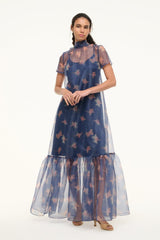 CALLUNA DRESS BOTANICAL NAVY