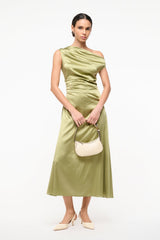 PHARE SILK DRESS MOSS