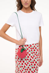 CAMPARI BEADED BAG TOMATO