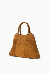 NAOMI SATCHEL TAN SUEDE
