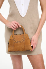 NAOMI MINI SATCHEL TAN SUEDE
