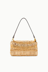 TIMMY CONVERTIBLE SHOULDER BAG NATURAL WOOD BEADS