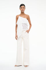 ISA TOP WHITE EYELET