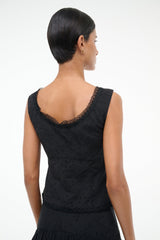 LOU TOP BLACK EYELET