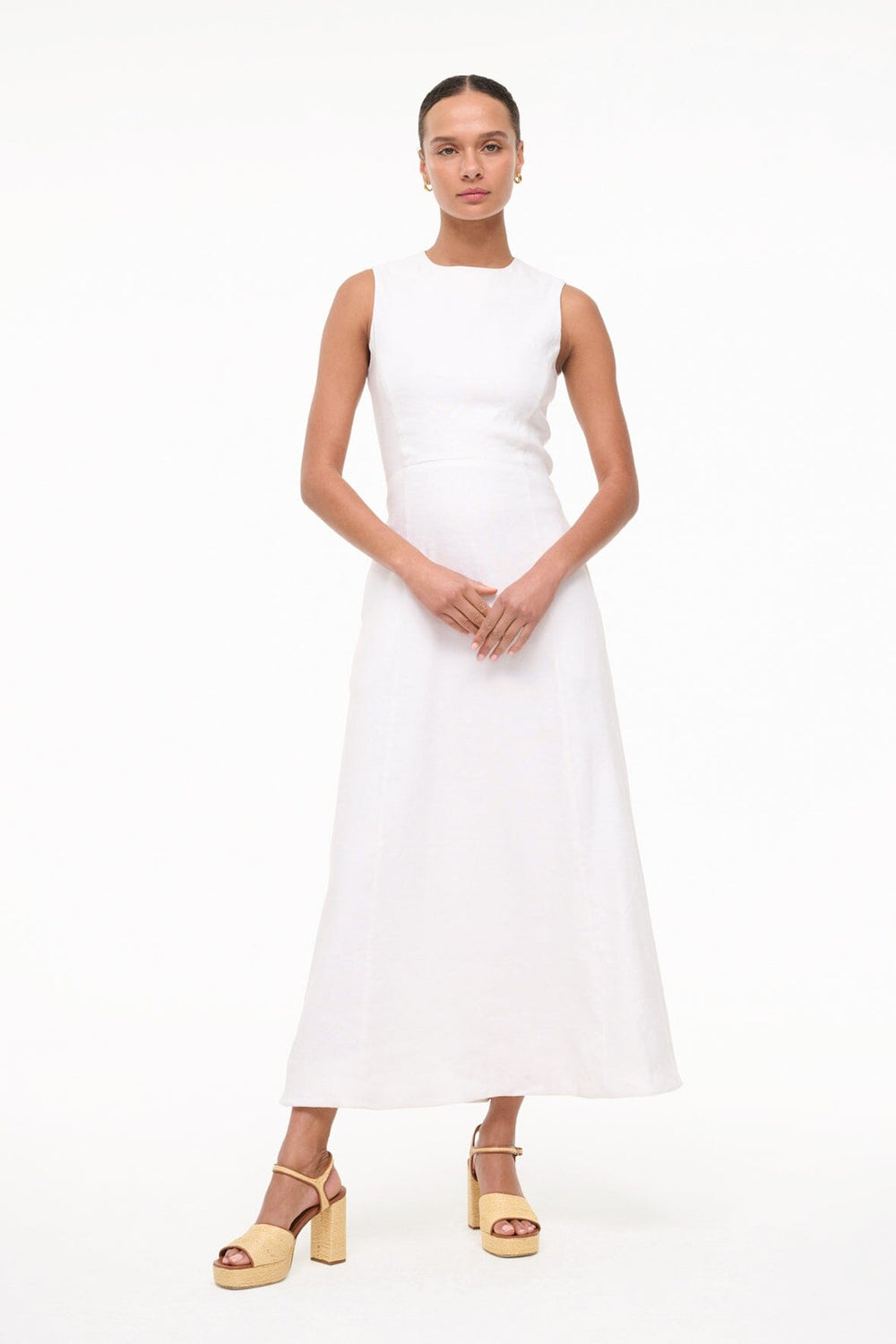 MARTINE LINEN DRESS WHITE