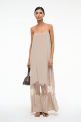DELFINA SILK DRESS DUNE