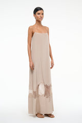 DELFINA SILK DRESS DUNE