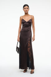 TRINITY SILK DRESS EARTH