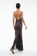 TRINITY SILK DRESS EARTH