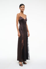 TRINITY SILK DRESS EARTH