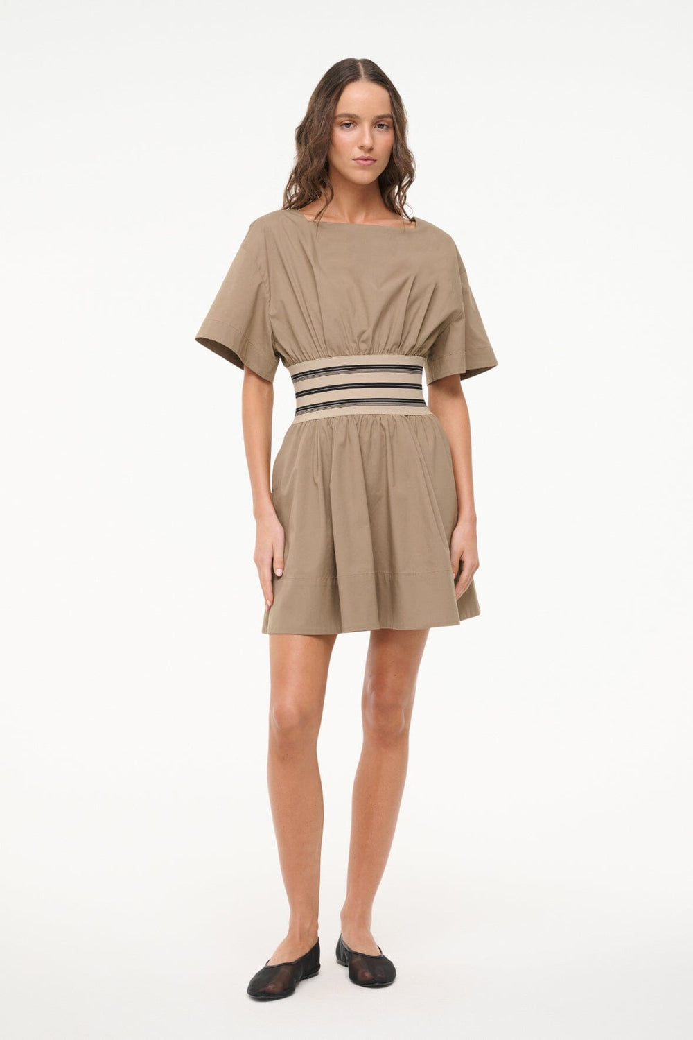 AMY MINI DRESS TAUPE