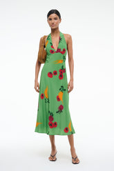 LUCCA SILK DRESS FARMERS MARKET LEAF