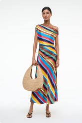 PHARE SILK DRESS MARKET STRIPE