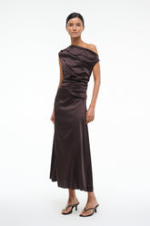 PHARE SILK DRESS EARTH