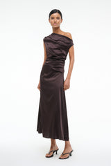 PHARE SILK DRESS EARTH
