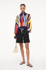 CROPPED HAMPTON SWEATER MARKET STRIPE