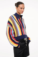 CROPPED HAMPTON SWEATER MARKET STRIPE