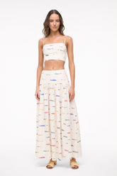 PROCIDA LINEN SKIRT POP SARDINES IVORY